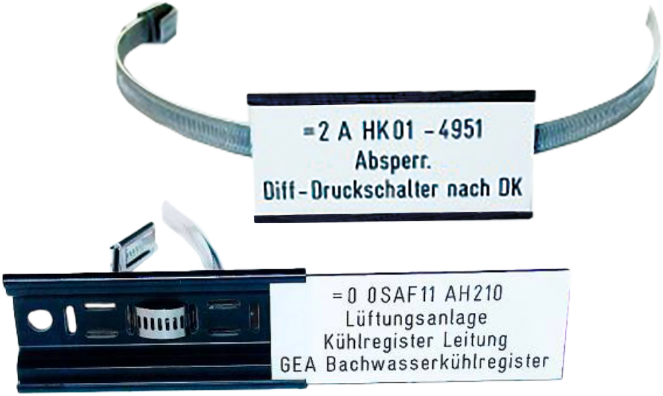 Pfeilschild Rohrleitungskennzeichnung 12,6x2,6cm Kaltwasser P1187 
